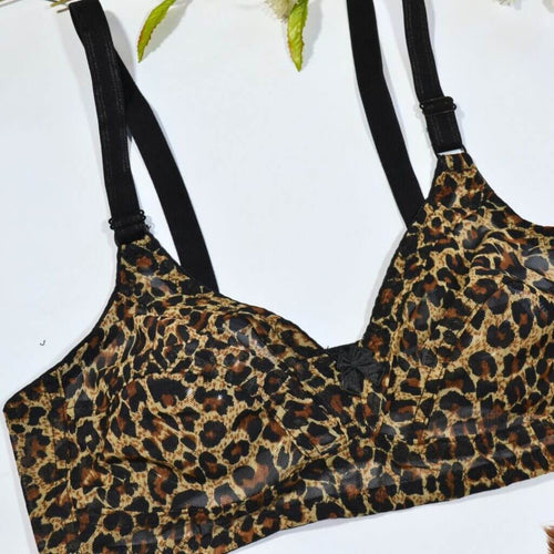 Cheetah Print Soft Cotton Daily Wear Bra