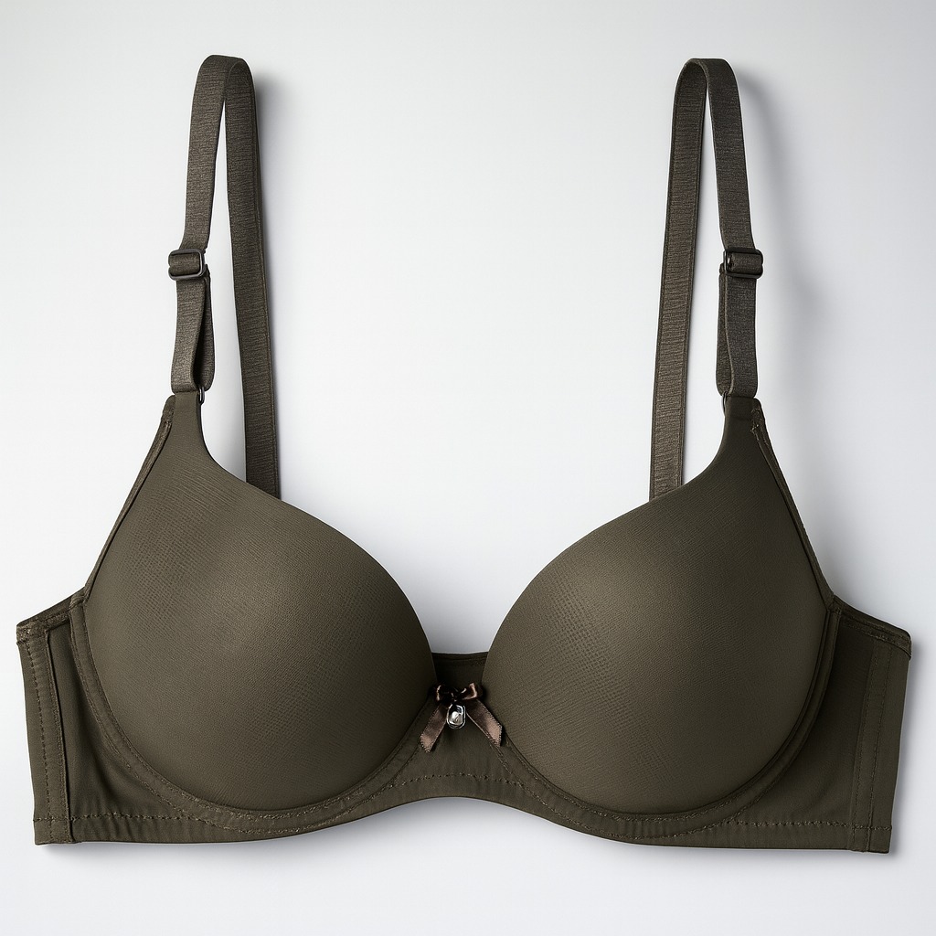 Bow Pendant Elegant Soft & Smooth Dotted Textured Padded Bra