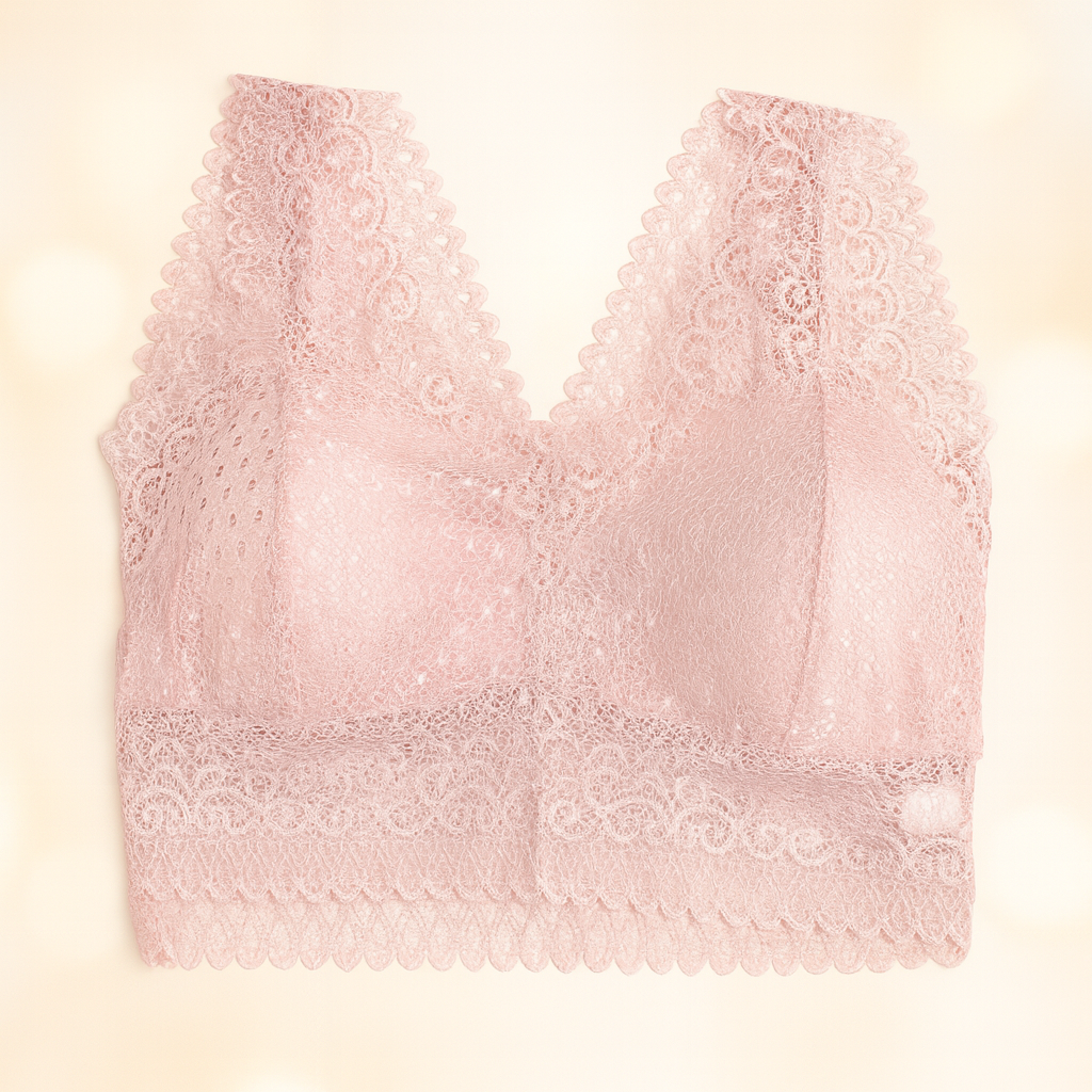 V-Neck Laced Removeable Padded Bralette