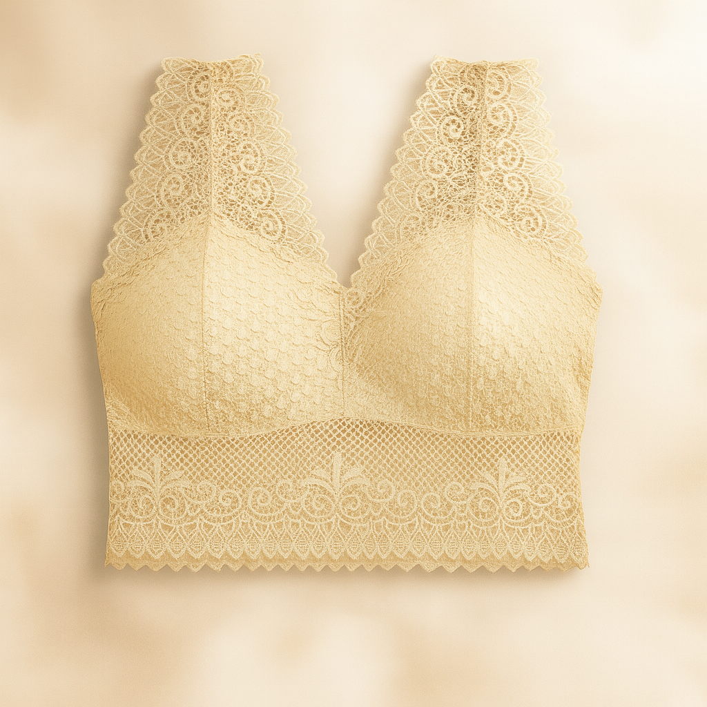 V-Neck Laced Removeable Padded Bralette