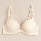 Bow Pendant Elegant Soft & Smooth Dotted Textured Padded Bra