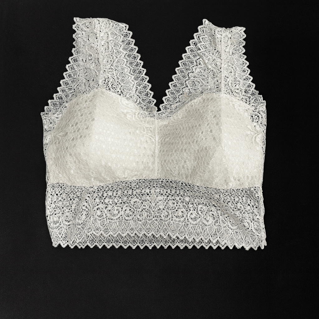 V-Neck Laced Removeable Padded Bralette