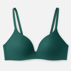 Soft Straight Lined Wireless Deep Cleavage Triangle Bralette