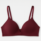 Soft Straight Lined Wireless Deep Cleavage Triangle Bralette