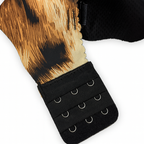 Cheetah Print Handshaped Double Padded Push up Half Cup Bra