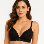 Bow Pendant Elegant Soft & Smooth Line Textured Padded Bra