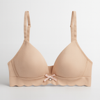 Bow Pendant Elegant Soft & Smooth Line Textured Padded Bra