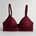 Bow Pendant Elegant Soft & Smooth Line Textured Padded Bra