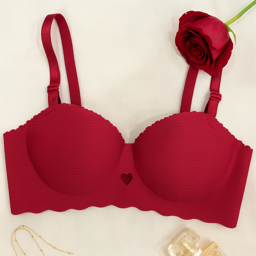 Seamless Handshaped Half Cup Double Padded Push up Bra