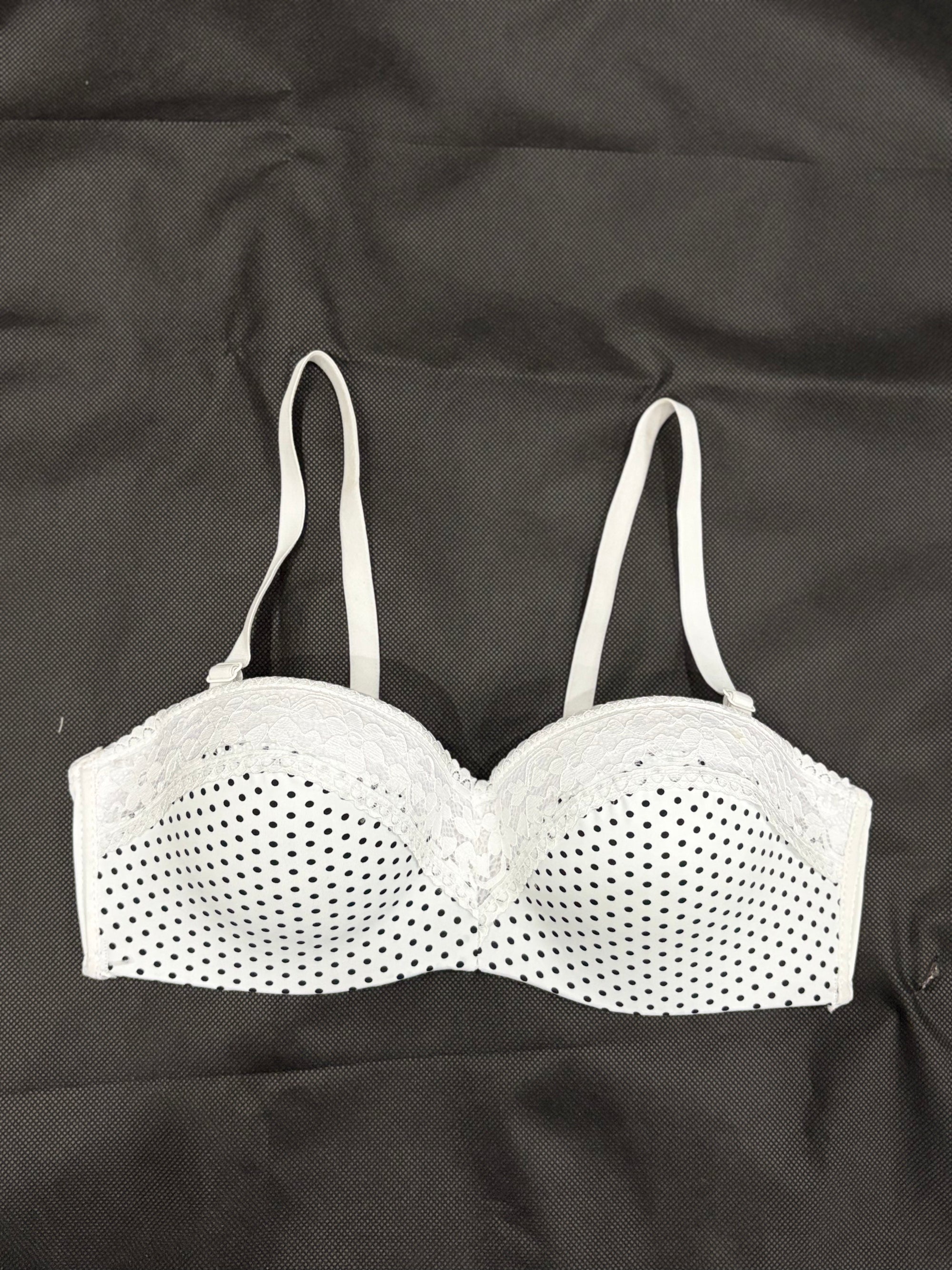 Polka Dots Laced padded Push up Bra