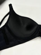 Bow Pendant Elegant Soft & Smooth Dotted Textured Padded Bra