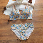 Floral Padded Push up 2 piece Bra Panty Set