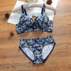 Floral Padded Push up 2 piece Bra Panty Set